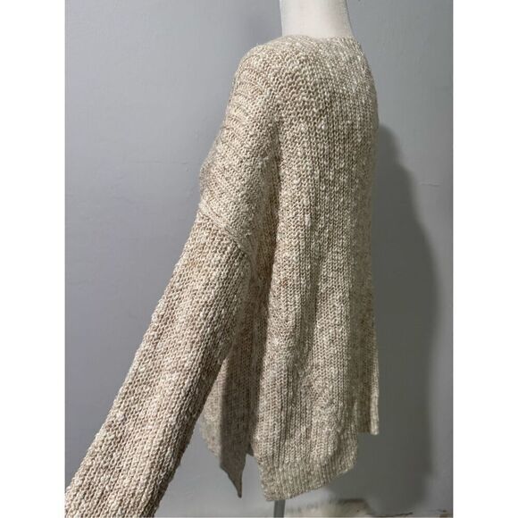 Abercrombie & Fitch cream knit chunky sweater L - Picture 3 of 4